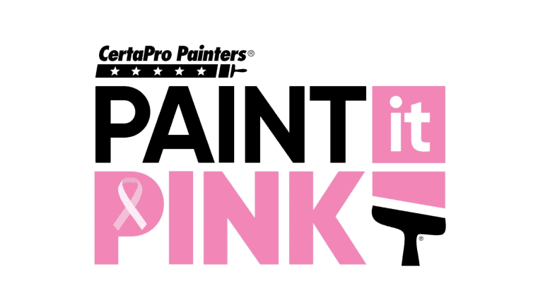 Paint it Pink Logo For CertaPro Painters Franchise Heart