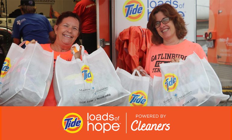 Image of Tide Cleaners helpers for Article on how Tide Cleaners Loads of Hope is helping in Florida in wake of Hurricane Milton