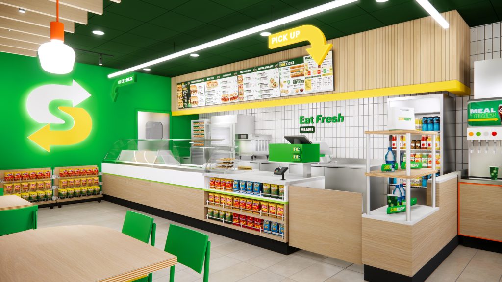 Image of Subway Fresh Forward 2.0 mockup of sandwich line.