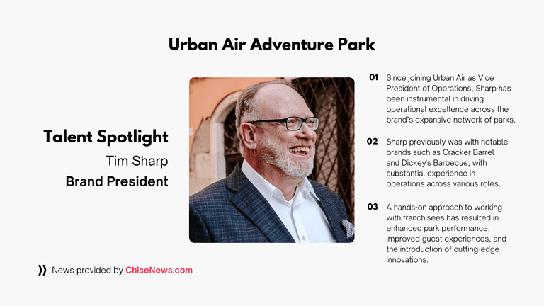 Image of Tim Sharp the brand president of Urban Air Adventure Park for Franchise News site