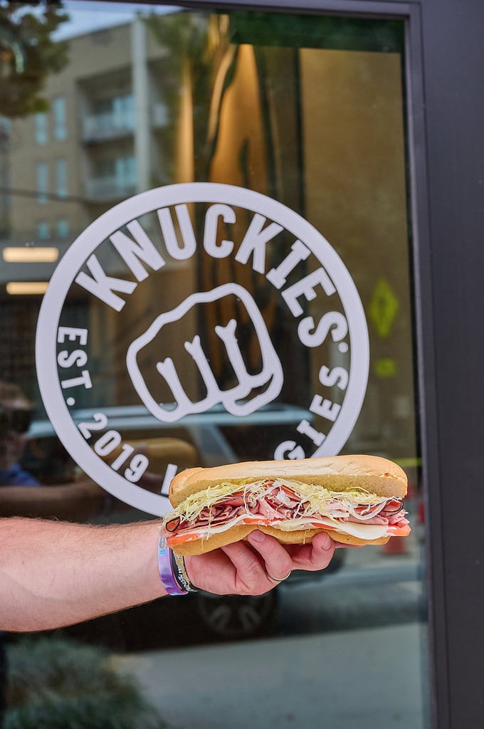 Image of Knuckies Logo with product in front