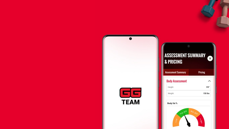 App on Cellphone with GG Team written on it
