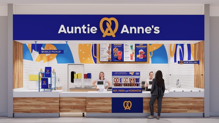 Mock-Up of Auntie Anne's new store design