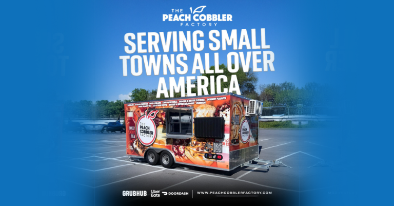 a food truck in a parking lot - bolt-on mobile franchising concept.