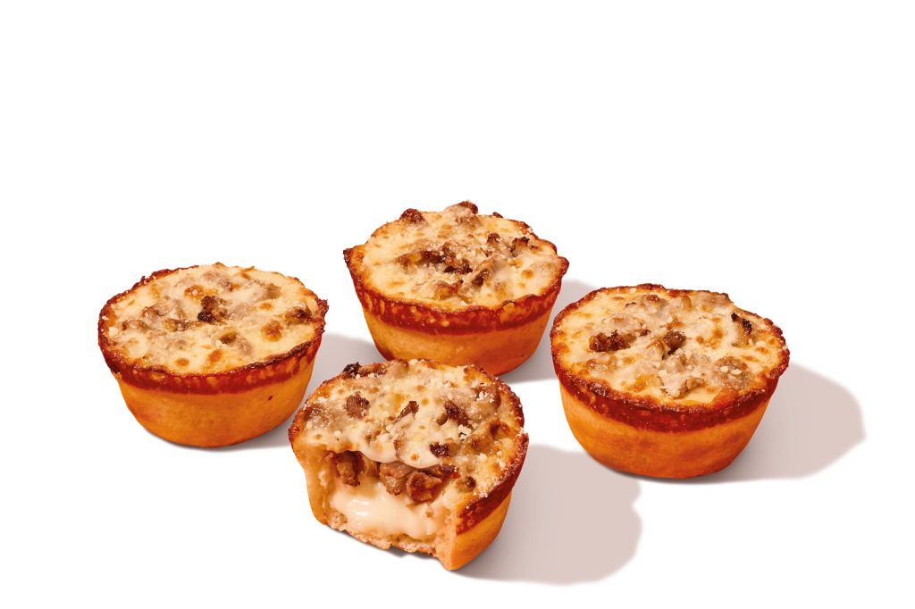 Puffs filled with cheesesteak ingredients