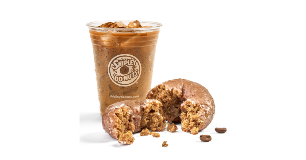 Donut and cold brew coffee